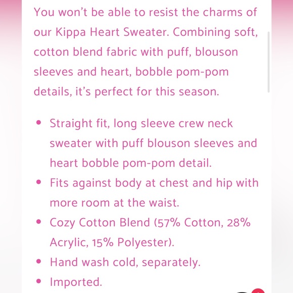 Lilly Pulitzer Kippa heart sweater - Picture 9 of 14